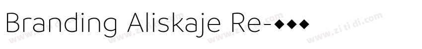 Branding Aliskaje Re字体转换